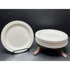 Set of 7 Midwinter England STONEHENGE WHITE 7” Salad Dessert Plates Minimalistic